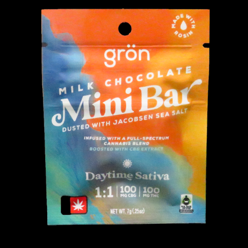 Grön - 1:1 CBG:THC Mini Bar - Milk Chocolate